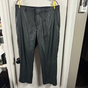Alberto Danelli dark gray flat front dress pants.  Size 36x30